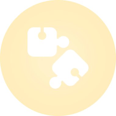 Bulmaca Parçaları web simgesi, basit vektör illüstrasyonu