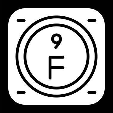 Periyodik tablo ağının kimyasal elementi basit illüstrasyon