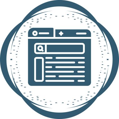 Ara. Web simgesi basit tasarım