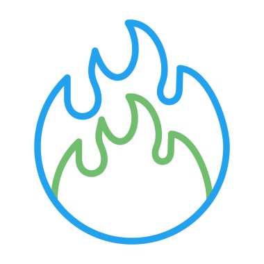 Yangın. Web simgesi basit illüstrasyon