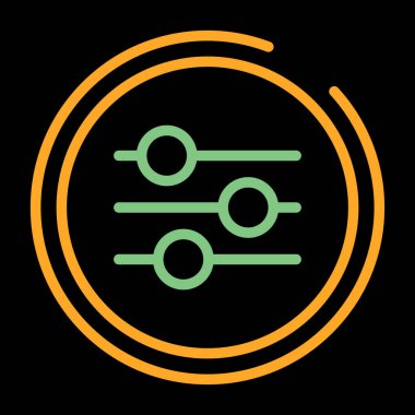 Equalizer ağ simgesinin vektör illüstrasyonu