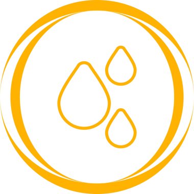 Yağmur damlası simgesinin vektör illüstrasyonu 