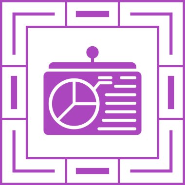 Sunum. Web simgesi basit illüstrasyon