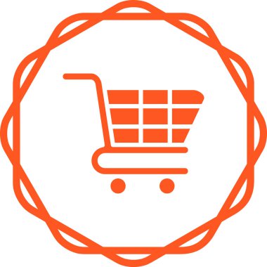 Alışveriş arabası simgesi, vektör illüstrasyonu 