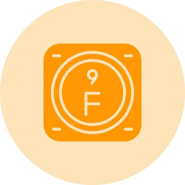 Periyodik tablo ağının kimyasal elementi basit illüstrasyon