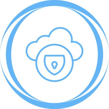 VPN imza simgesi, vektör illüstrasyonu basit tasarım