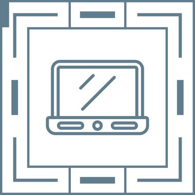 dizüstü bilgisayar simgesi, vektör illüstrasyonu basit tasarım