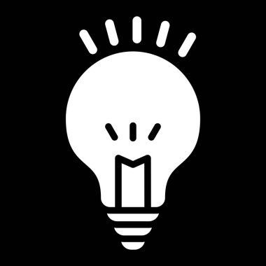 ampul simgesi, vektör illüstrasyonu basit tasarım