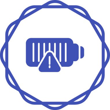 düşük pil ağ simgesi, basit vektör illüstrasyonu