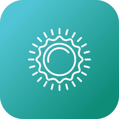 Güneş. Web simgesi basit illüstrasyon