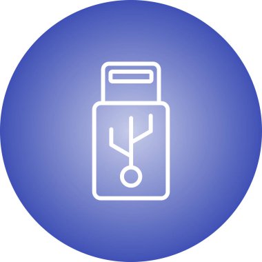 usb simgesi, vektör illüstrasyonu basit tasarım