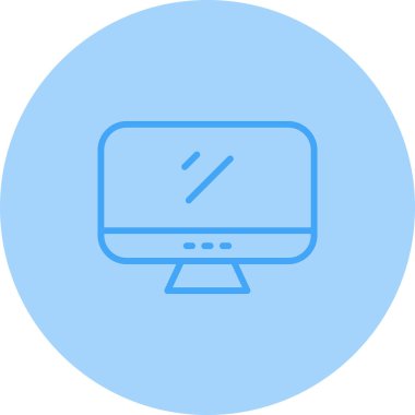 masaüstü monitörü web simgesi, vektör illüstrasyonu