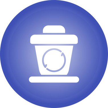 Çöp kutusu vektör simgesi, resimleme 