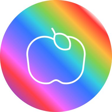 elma meyve ikonu vektör illüstrasyonu