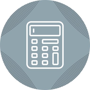 hesap makinesi web simgesi, vektör illüstrasyonu 