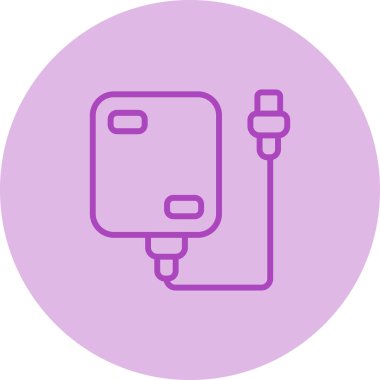 Sabit disk simgesi, vektör illüstrasyonu basit tasarım