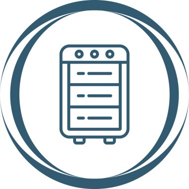 sunucu rafı simgesi, vektör illüstrasyonu 