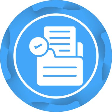 Belge Denetimi Web simgesi illüstrasyonu