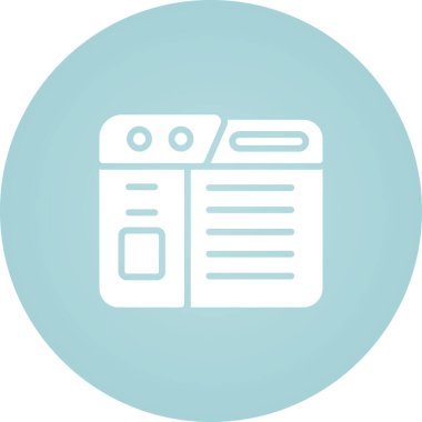 Web sitesi modern simgesinin vektör illüstrasyonu
