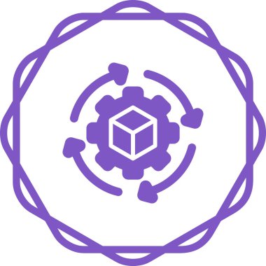  Tedarik Zinciri Analitik Simgesi Vektör İllüstrasyonu