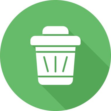 Çöp kutusu simgesi vektör illüstrasyonu