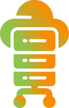 Bulut hesaplama simgesi vektör illüstrasyonu           