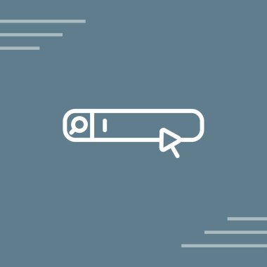 Arama Motoru simgesi, vektör illüstrasyonu basit tasarım