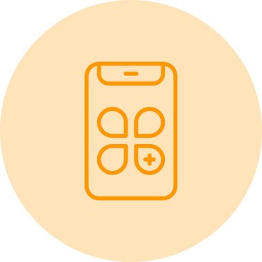 Simge Uygular. Uygulamalar Pictogram. Programlar İmza, Vektör İllüstrasyonu