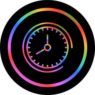 Saat web simgesi, basit vektör illüstrasyonu