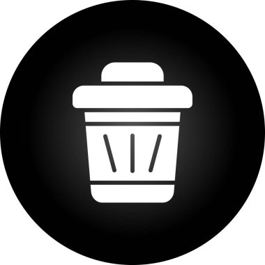 Çöp kutusu simgesi vektör illüstrasyonu