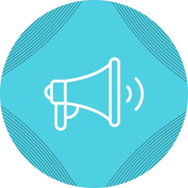 Genel Adres Sistemi Web simgesi vektör illüstrasyonu 