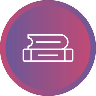 Kitap simgesi, vektör illüstrasyonu basit tasarım