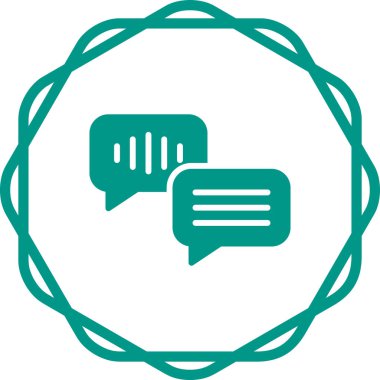 Sohbet balonu simgesi, vektör illüstrasyonu basit tasarım