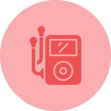 Mp3 Oyuncu simgesi, vektör illüstrasyonu 