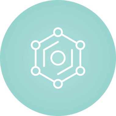 Basit bir altıgen simgesi, web basit illüstrasyonu