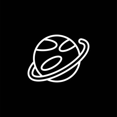 Gezegen web simgesi vektör illüstrasyonu 