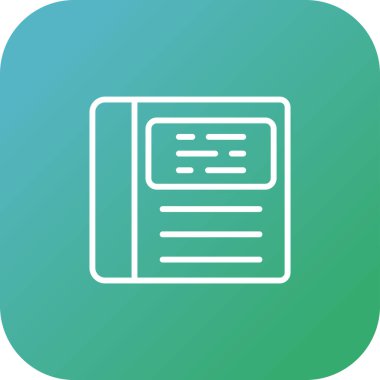 Kişisel ve ticari kullanım için Turuncu Kitap ikonu vektör çizimi.