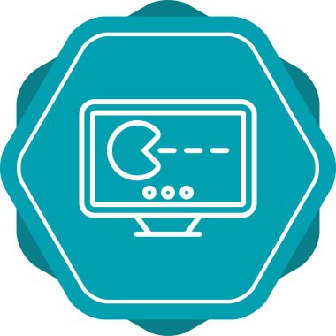 Oyun ikonu. Siluet tarzı. Oyun konsolu. Video oyunu ikonu. Vektör İllüstrasyonu