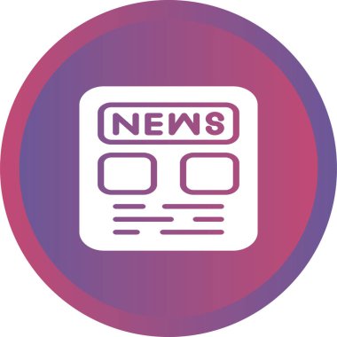 Gazete. Web simgesi vektör illüstrasyonu