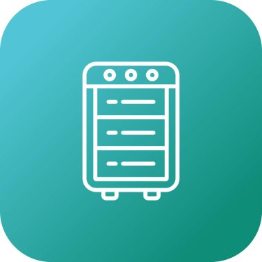 sunucu rafı simgesi, vektör illüstrasyonu 