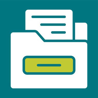 Dosya Dizini Web simgesi basit illüstrasyon