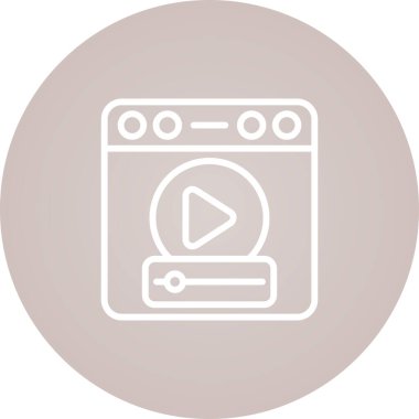 tarayıcı web simgesi, vektör illüstrasyonu 