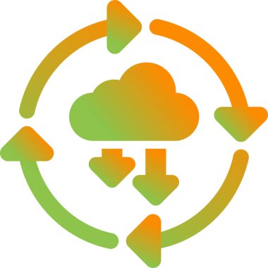 Sürekli Sevk Ağı ikonu vektör illüstrasyonu 