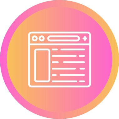 tarayıcı web simgesi, vektör illüstrasyonu 