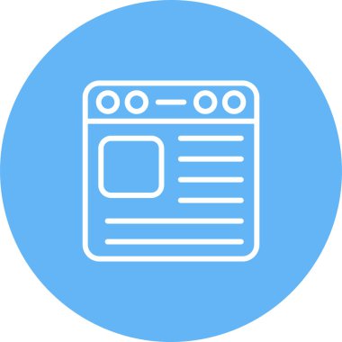 tarayıcı web simgesi, vektör illüstrasyonu 