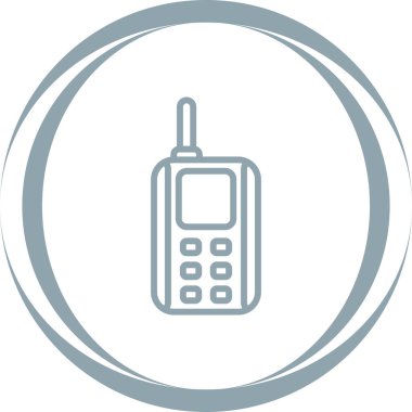 Telsiz Talkie web simgesi, basit vektör illüstrasyonu