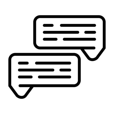 Sohbet balonları. Web simgesi basit illüstrasyon