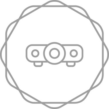 Web sitesi, Mobil, Sunum ve Logo Tasarımı için Projektör Simgesi. Vektör İllüstrasyonu