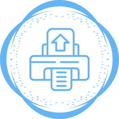 Yazıcı. Web simgesi basit illüstrasyon