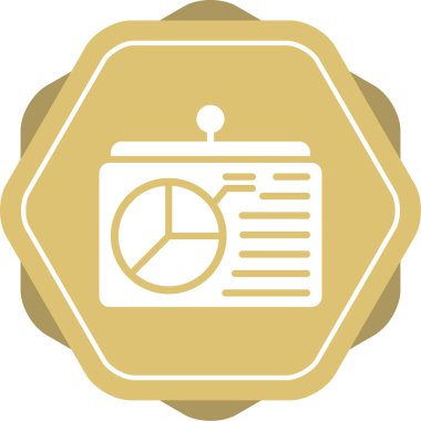 Sunum. Web simgesi basit illüstrasyon